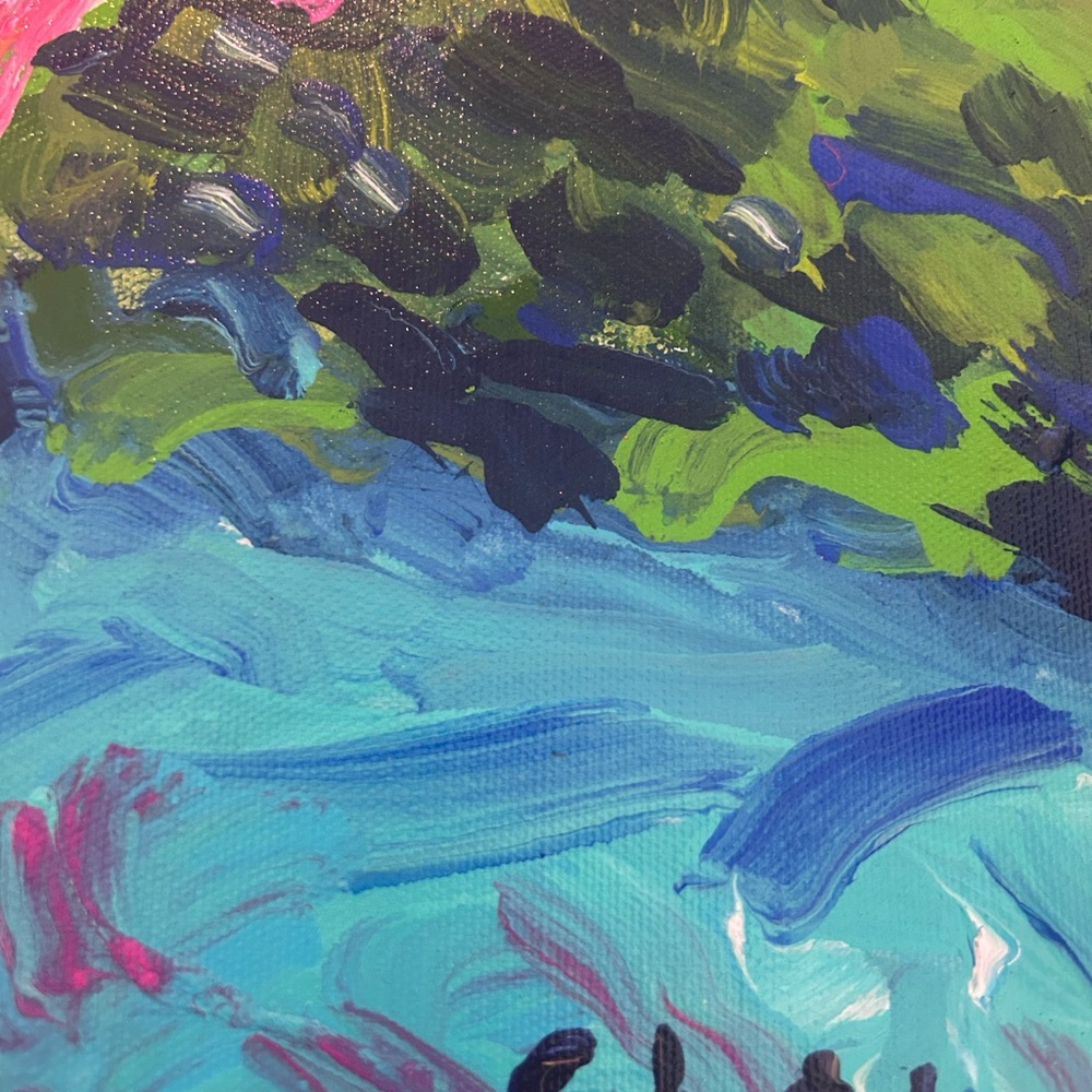 Original Oil Painting by Chris Hatch “Wet Flamingo” - Picture 2 of 7